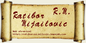 Ratibor Mijailović vizit kartica